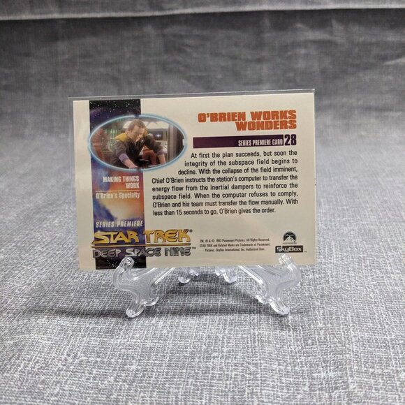 1993 SkyBox Star Trek: Deep Space Nine Premier #28 O'Brien Works Wonders - Picture 2 of 2